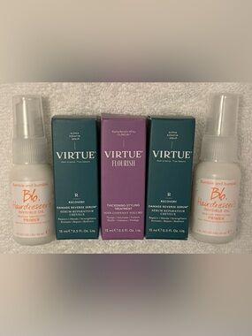 Bumble and bumble & Virtue Hair Care Set - Invisible Oil Primer, Recovery Serum